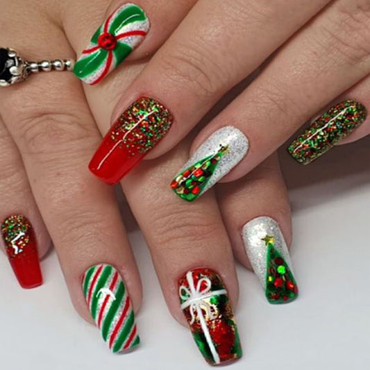 Christmas Fake Nails Christmas Gifts Fake Nails